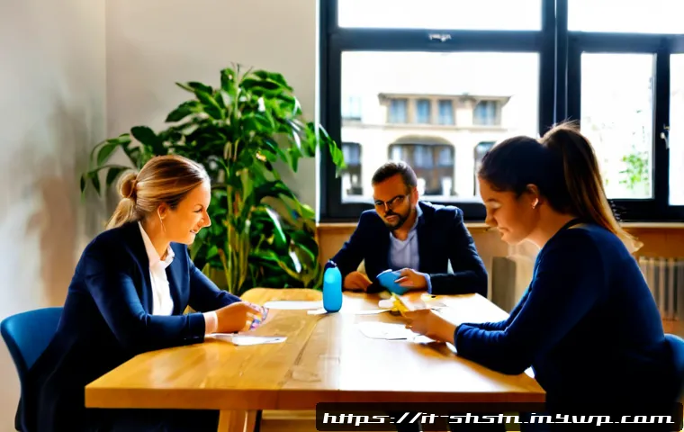 지속가능한 기업 문화 형성을 위한 팁 - Photorealistic Italian workplace sustainability meeting, a diverse team of professionals seated arou...
